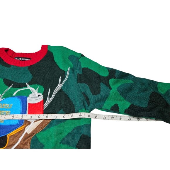 Brewdolph Ugly Christmas Sweater 99 Jane Street Men's M Santa's Drinking Squad - Picture 8 of 9